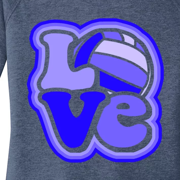 Water Polo Love For Teen And Shades Of Blue Design Cute Gift Women's Perfect Tri Tunic Long Sleeve Shirt