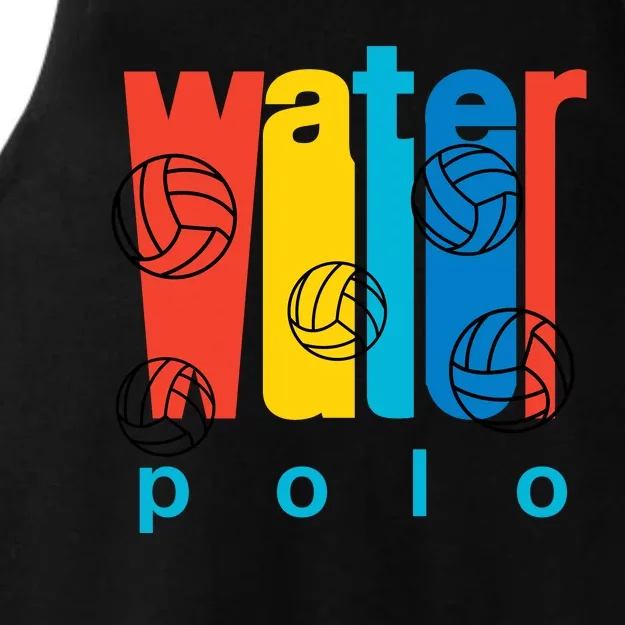 Water Polo Logo Ladies Tri-Blend Wicking Tank