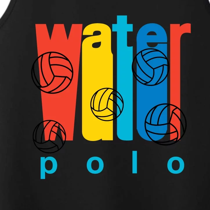 Water Polo Logo Performance Tank