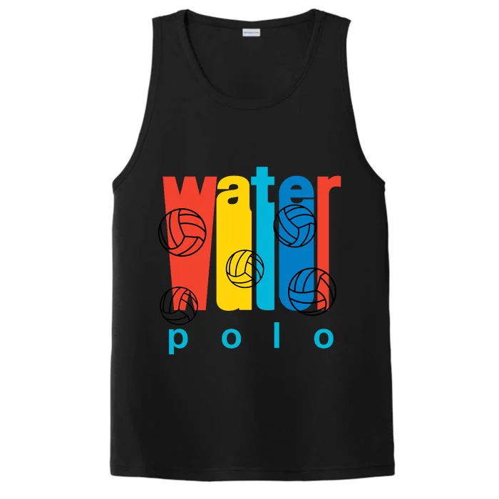 Water Polo Logo Performance Tank