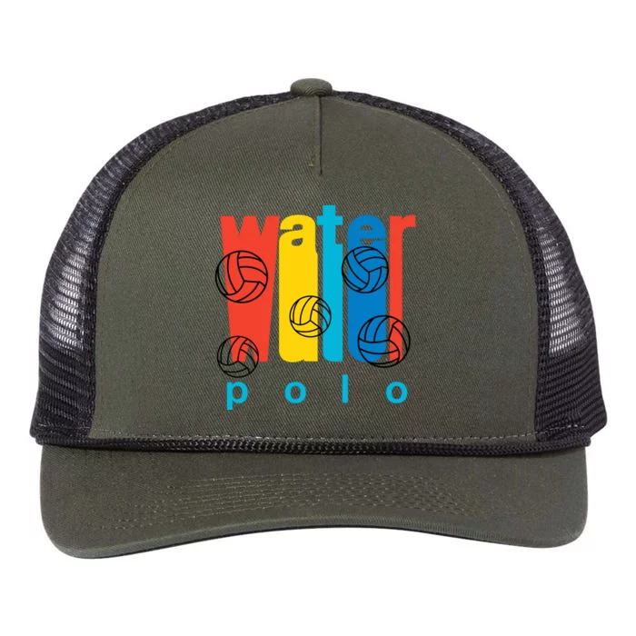 Water Polo Logo Retro Rope Trucker Hat Cap