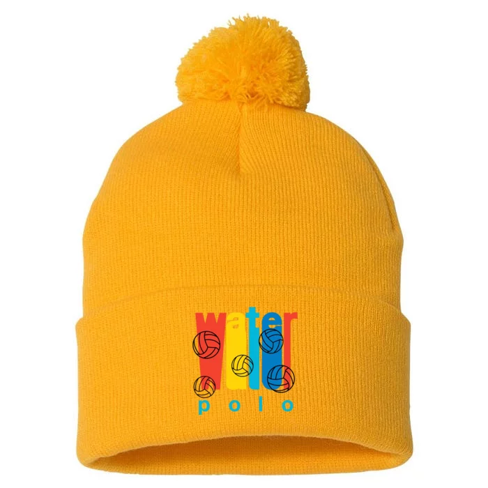 Water Polo Logo Pom Pom 12in Knit Beanie