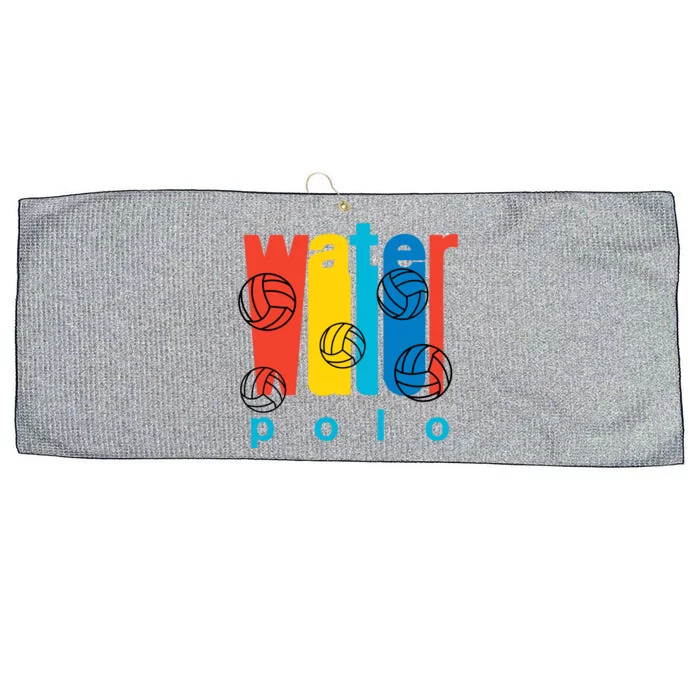 Water Polo Logo Large Microfiber Waffle Golf Towel