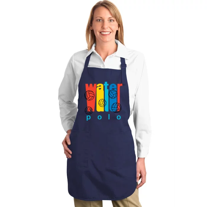 Water Polo Logo Full-Length Apron With Pocket