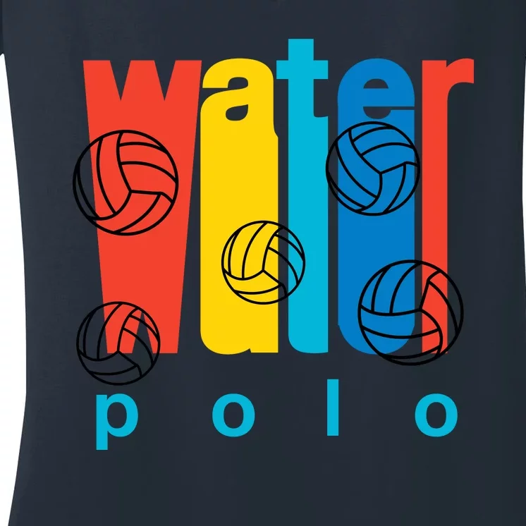 Water Polo Logo Women's V-Neck T-Shirt