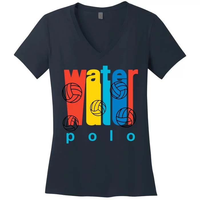 Water Polo Logo Women's V-Neck T-Shirt