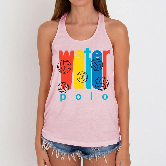 Water Polo Logo Women's Knotted Racerback Tank