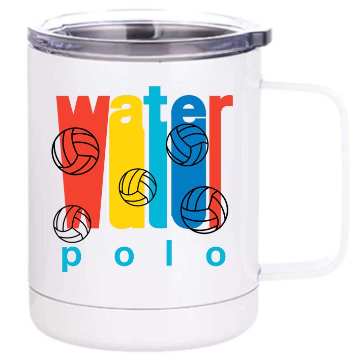 Water Polo Logo Front & Back 12oz Stainless Steel Tumbler Cup