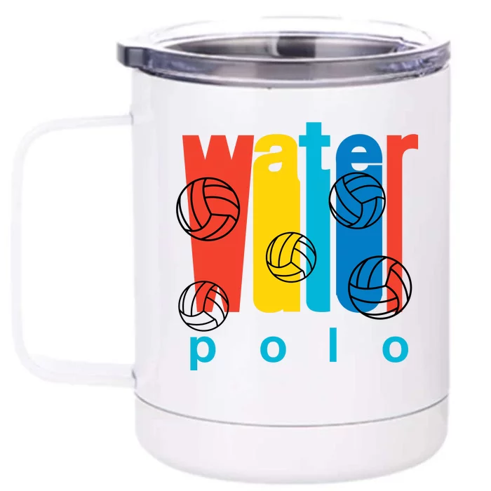 Water Polo Logo Front & Back 12oz Stainless Steel Tumbler Cup