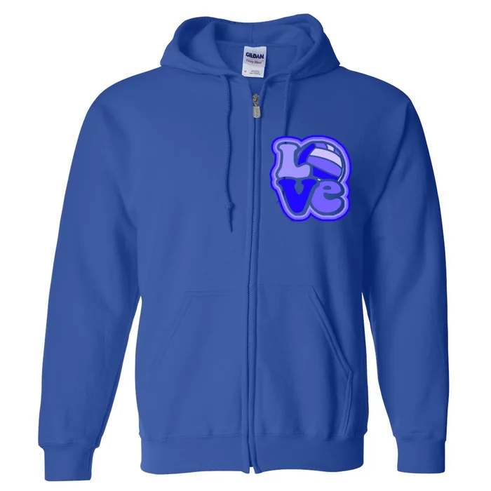 Water Polo Love For Teen And Shades Of Blue Design Funny Gift Full Zip Hoodie