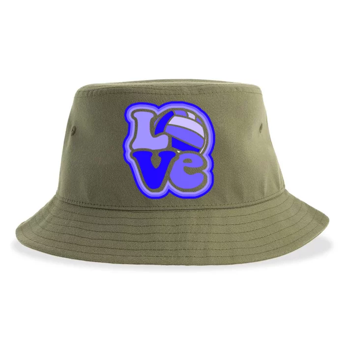 Water Polo Love For Teen And Shades Of Blue Design Funny Gift Sustainable Bucket Hat