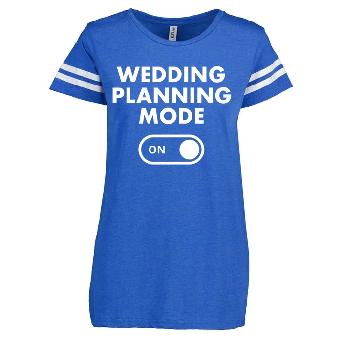 Wedding Planning Mode On Bride Gift Enza Ladies Jersey Football T-Shirt