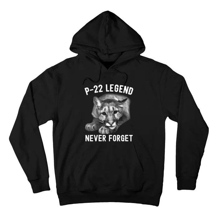 Womens P22 Mountain Lion Never Forget P22 Exotic Animals Hoodie