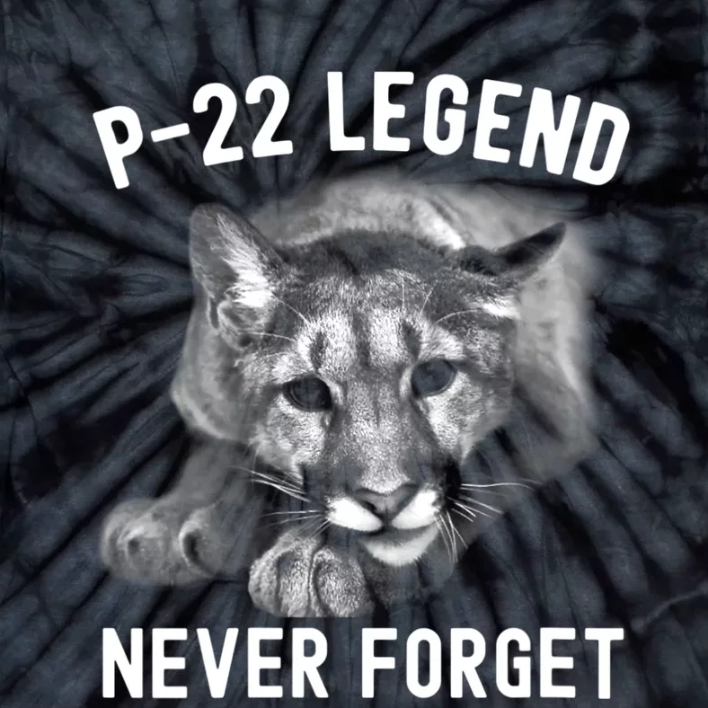 Womens P22 Mountain Lion Never Forget P22 Exotic Animals Tie-Dye T-Shirt