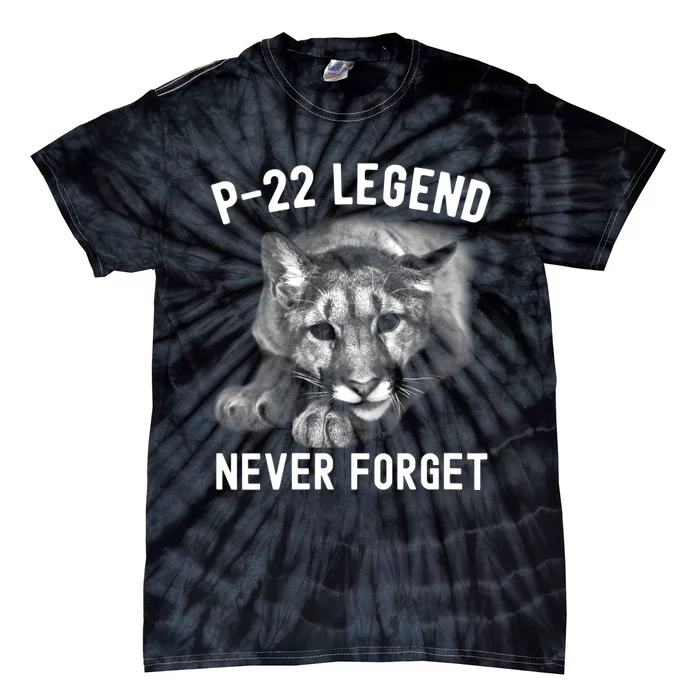 Womens P22 Mountain Lion Never Forget P22 Exotic Animals Tie-Dye T-Shirt