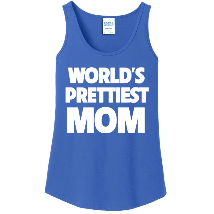 World's Prettiest Mom Funny Mothers Day Gift Sexy Hot Mama Gift Ladies Essential Tank