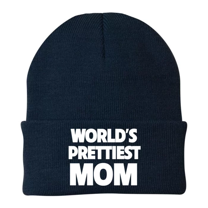 World's Prettiest Mom Funny Mothers Day Gift Sexy Hot Mama Gift Knit Cap Winter Beanie