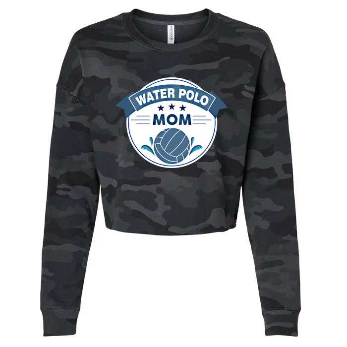 Water Polo Mom Athletic Swimming Sports Gift Cute Gift Cropped Pullover Crew