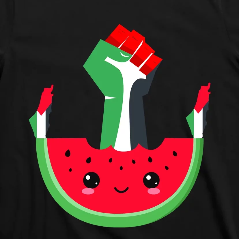 Watermelon Palestine Map Country Patriots And Supporters T-Shirt