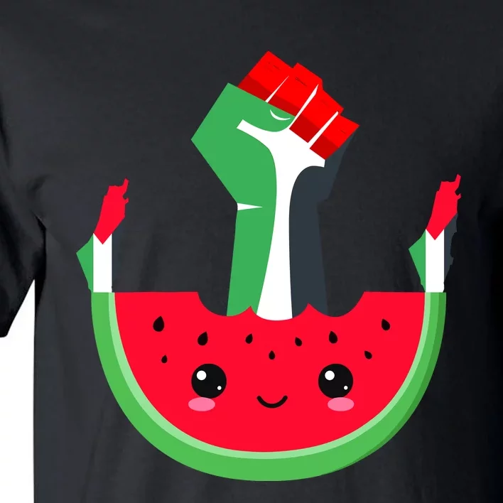 Watermelon Palestine Map Country Patriots And Supporters Tall T-Shirt