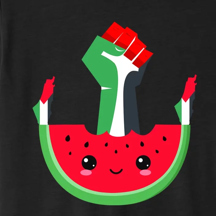 Watermelon Palestine Map Country Patriots And Supporters ChromaSoft Performance T-Shirt