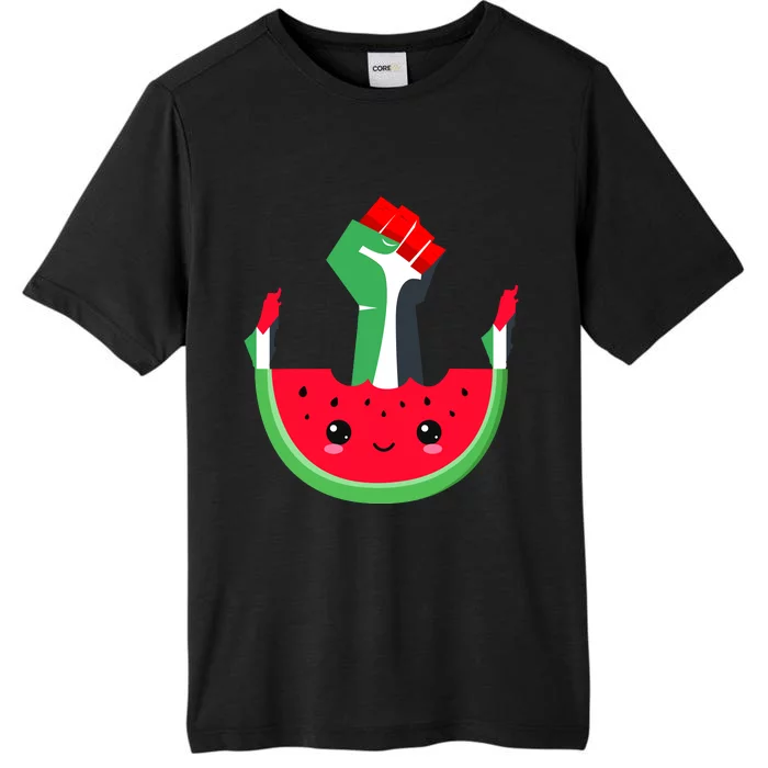 Watermelon Palestine Map Country Patriots And Supporters ChromaSoft Performance T-Shirt