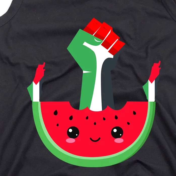 Watermelon Palestine Map Country Patriots And Supporters Tank Top