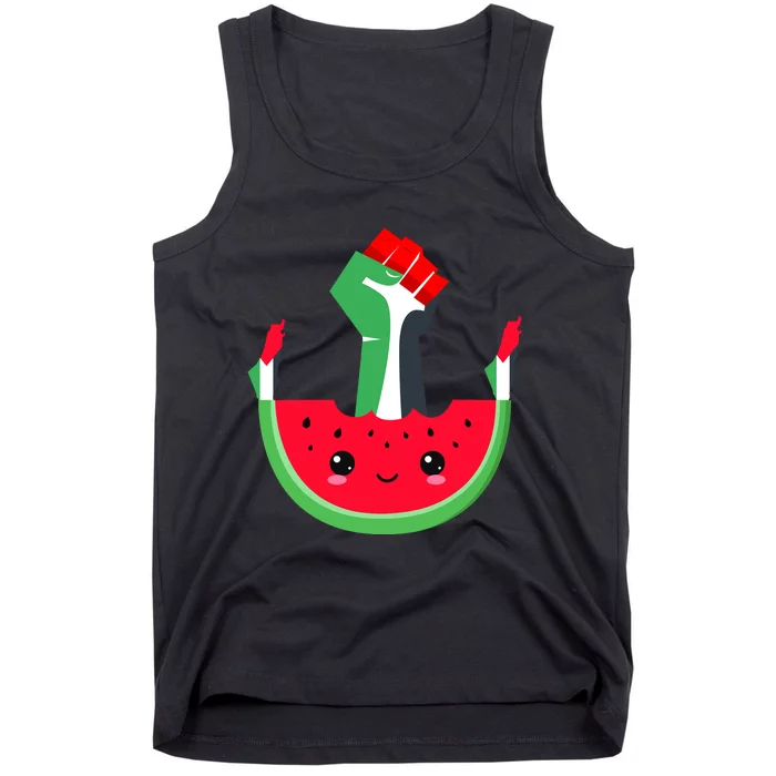 Watermelon Palestine Map Country Patriots And Supporters Tank Top