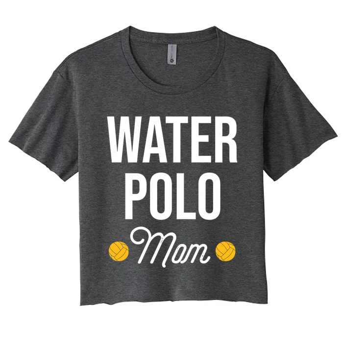 Water Polo Mom Water Polo Goalie Swimming Funny Gift Women's Crop Top Tee