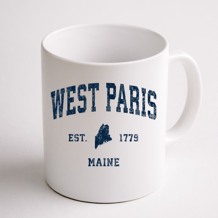 West Paris Maine Me Vintage Athletic Front & Back Coffee Mug