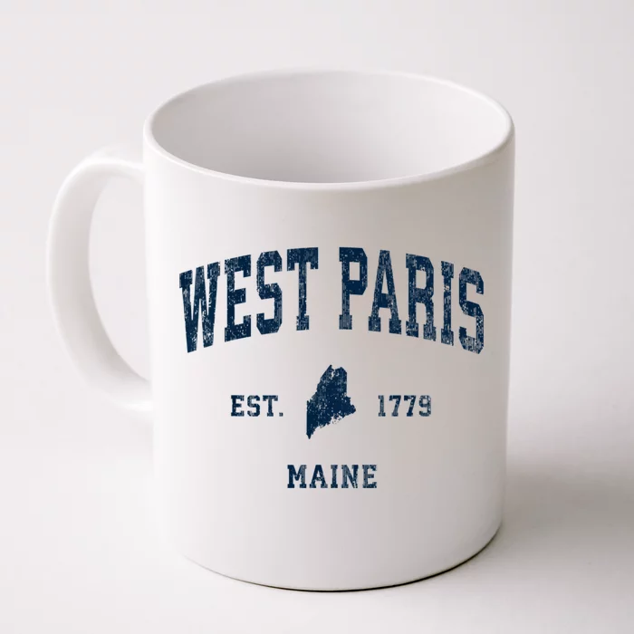 West Paris Maine Me Vintage Athletic Front & Back Coffee Mug