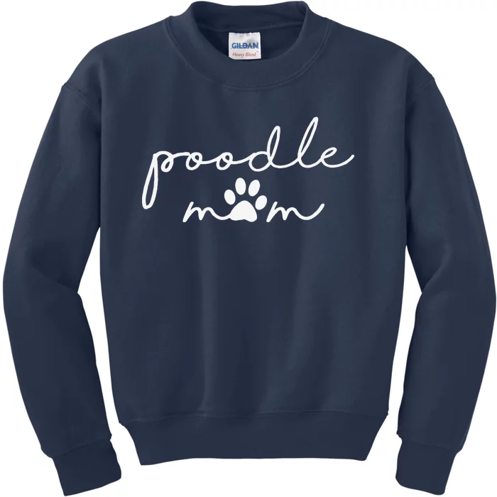 Womens Poodle Mom Dog Mama For Women Kids Sweatshirt