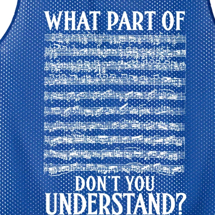 What Part Of The Music Notes You Don't Understand Musician Cute Gift Mesh Reversible Basketball Jersey Tank