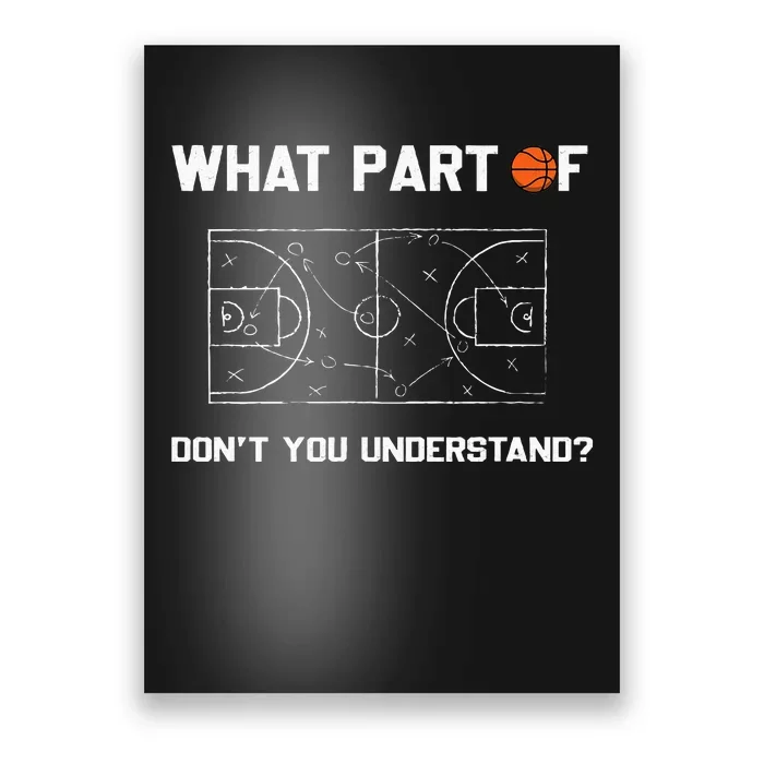 What Part Of DonT You Understand Funny Basketball Coach Poster