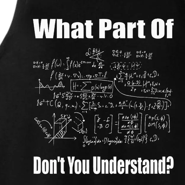 What Part Of Dont You Understand Funny Math Teacher Ladies Tri-Blend Wicking Tank