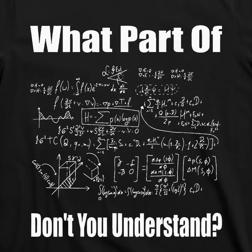 What Part Of Dont You Understand Funny Math Teacher T-Shirt