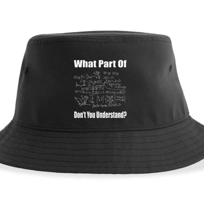 What Part Of Dont You Understand Funny Math Teacher Sustainable Bucket Hat