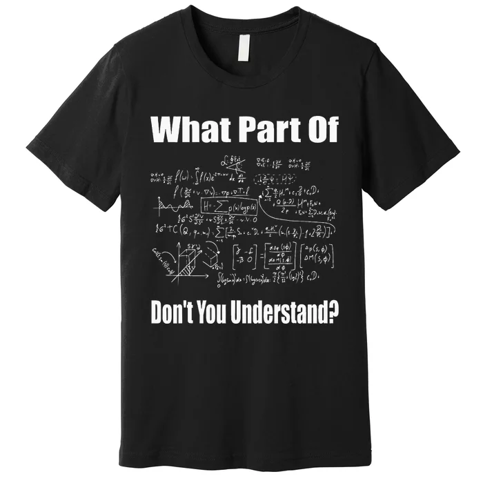 What Part Of Dont You Understand Funny Math Teacher Premium T-Shirt