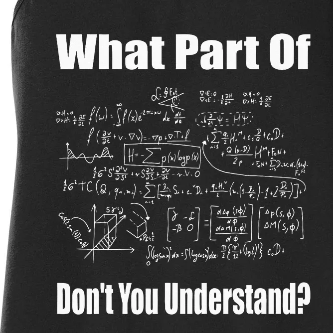 What Part Of Dont You Understand Funny Math Teacher Women's Racerback Tank