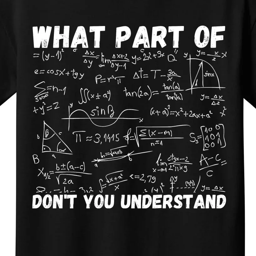 What Part Of, Don't You Understand, Funny Math Teacher Kids T-Shirt