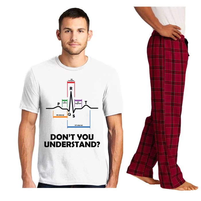 What Part Of Pqrst Dont You Understand Funny Cardiac Nurse Gift Pajama Set