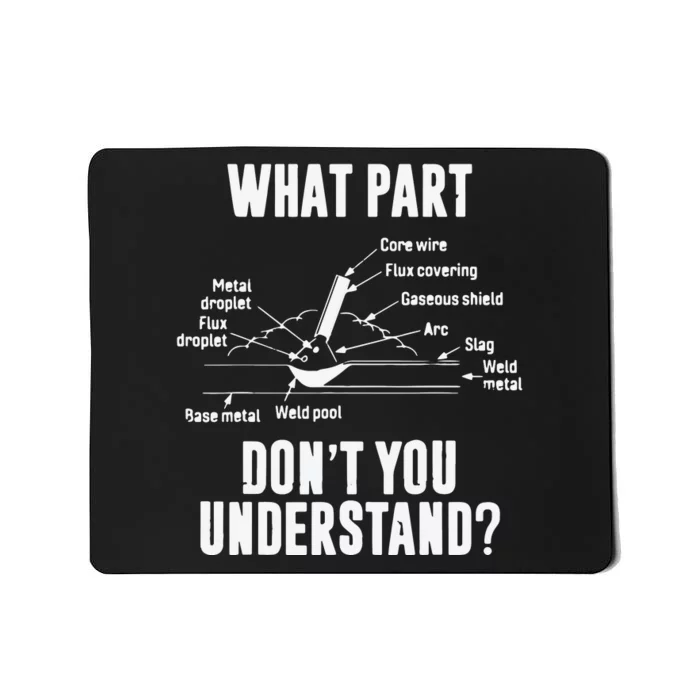 What Part Of Dont You Understand Welder Gift Welding Costume Mousepad