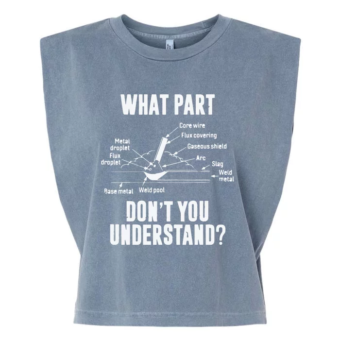 What Part Of Dont You Understand Welder Gift Welding Costume Garment-Dyed Women's Muscle Tee