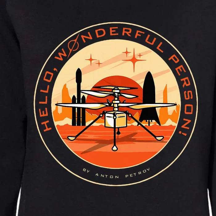 Wonderful Person On Mars Womens California Wash Sweatshirt