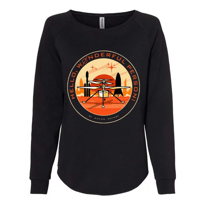 Wonderful Person On Mars Womens California Wash Sweatshirt