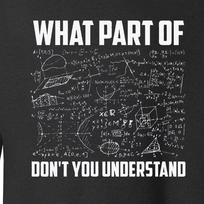 What Part Of DonT You Understand Funny Math Teacher Gift Black Small Toddler Sweatshirt