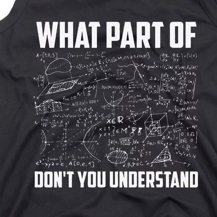 What Part Of DonT You Understand Funny Math Teacher Gift Black Small Tank Top