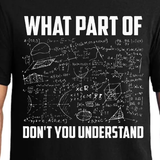 What Part Of Dont You Understand Funny Math Teacher Gift Pajama Set