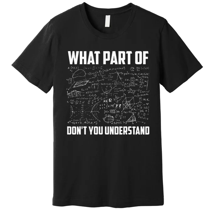 What Part Of Dont You Understand Funny Math Teacher Gift Premium T-Shirt