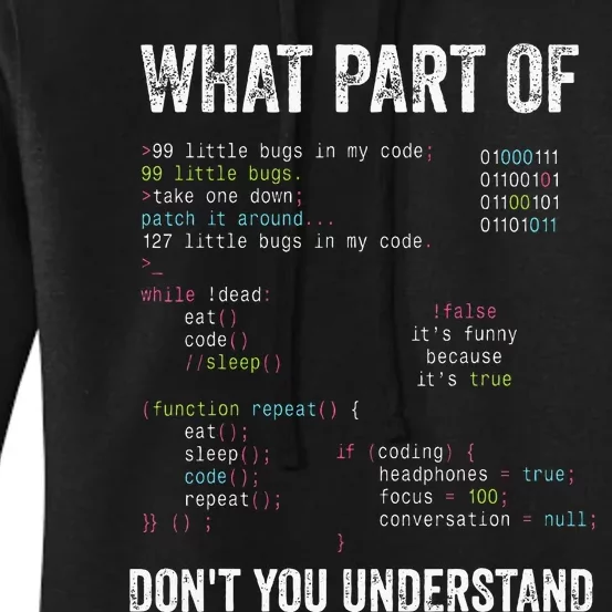 What Part Of Dont You Understand Computer Science Lovers Women's Pullover Hoodie